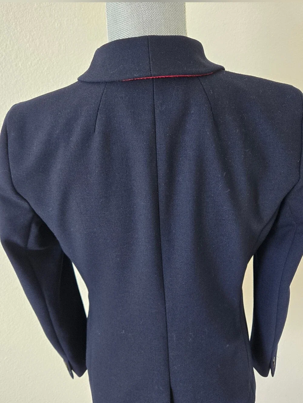 J. Crew Womens Wool Blend Parke Blazer Navy Blue Size 6 Pteppy Academia  G7726